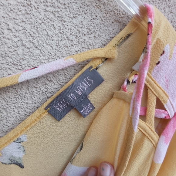 Rags to Wishes Yellow Floral Romper - Picture 2 of 8